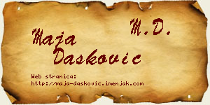 Maja Dašković vizit kartica